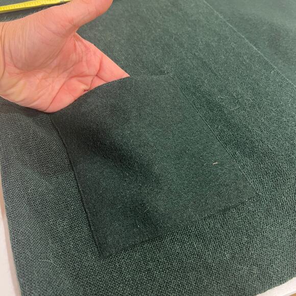 Beyond Threads Asymmetrical Cardigan Small Hunter Green Alpaca Wool Peru - Picture 6 of 9